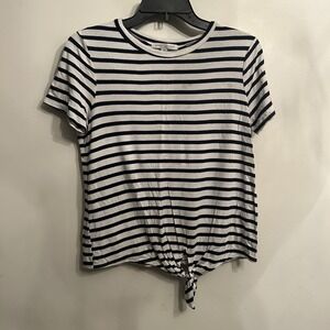 Green Envelope Women's Blue/White Striped Short Sleeve Tee Top Size XS
